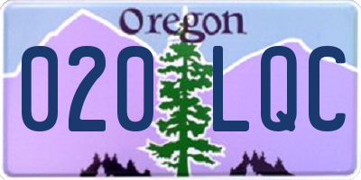 OR license plate 020LQC