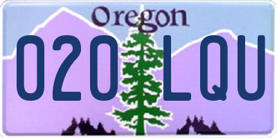 OR license plate 020LQU