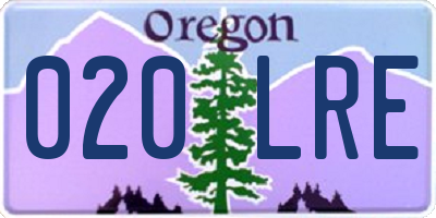 OR license plate 020LRE