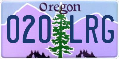 OR license plate 020LRG