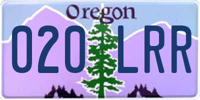 OR license plate 020LRR