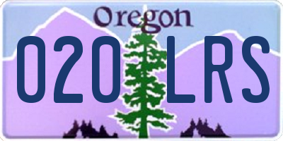 OR license plate 020LRS