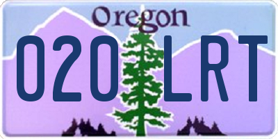 OR license plate 020LRT