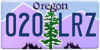 OR license plate 020LRZ