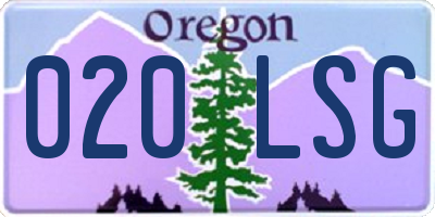 OR license plate 020LSG