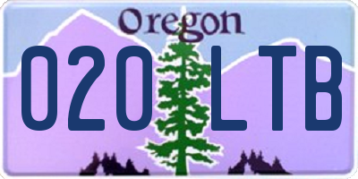 OR license plate 020LTB