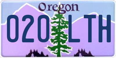 OR license plate 020LTH