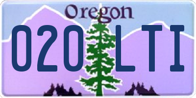 OR license plate 020LTI