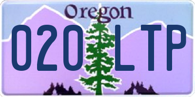 OR license plate 020LTP