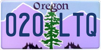 OR license plate 020LTQ