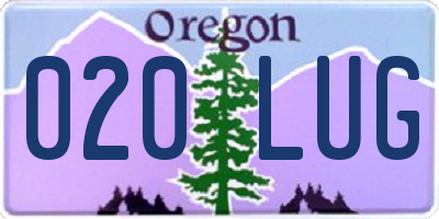 OR license plate 020LUG