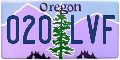 OR license plate 020LVF