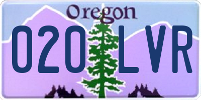 OR license plate 020LVR