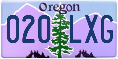 OR license plate 020LXG