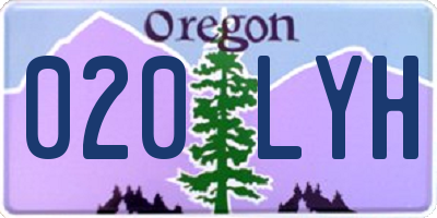 OR license plate 020LYH