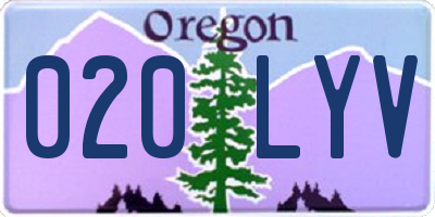 OR license plate 020LYV