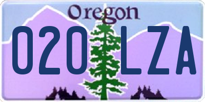 OR license plate 020LZA
