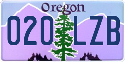 OR license plate 020LZB