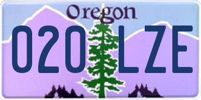 OR license plate 020LZE