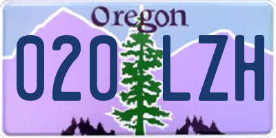 OR license plate 020LZH