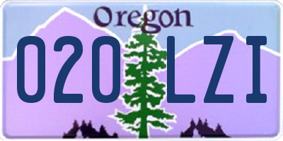 OR license plate 020LZI