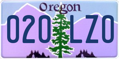 OR license plate 020LZO