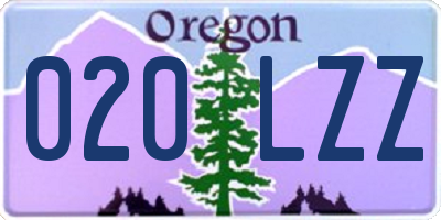 OR license plate 020LZZ