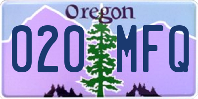 OR license plate 020MFQ