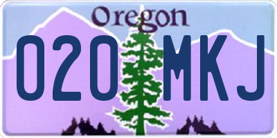 OR license plate 020MKJ