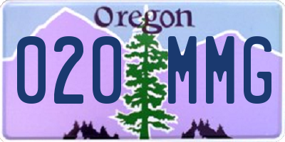 OR license plate 020MMG