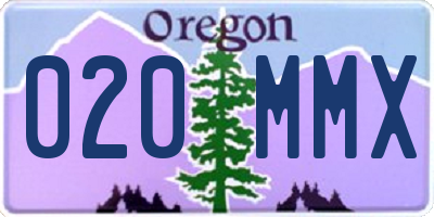 OR license plate 020MMX