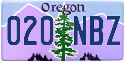 OR license plate 020NBZ
