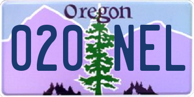 OR license plate 020NEL