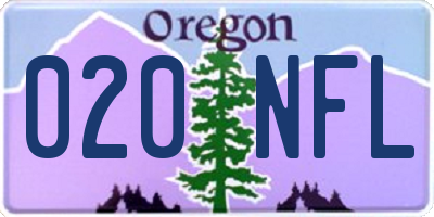 OR license plate 020NFL