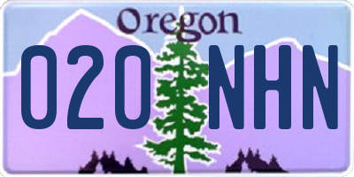 OR license plate 020NHN