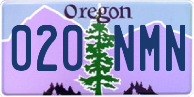 OR license plate 020NMN