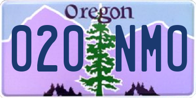 OR license plate 020NMO