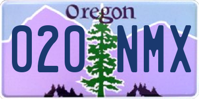 OR license plate 020NMX