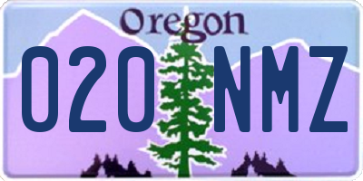 OR license plate 020NMZ