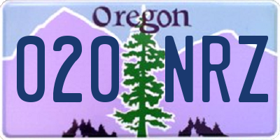 OR license plate 020NRZ