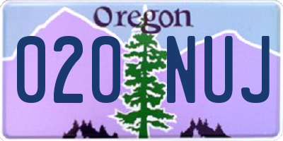 OR license plate 020NUJ