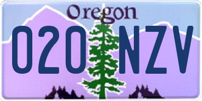 OR license plate 020NZV