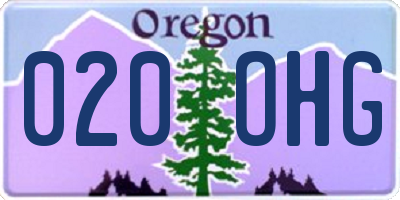 OR license plate 020OHG