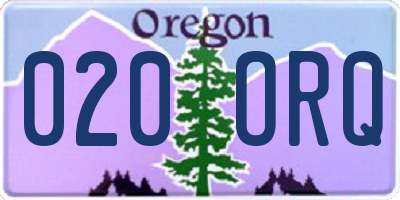 OR license plate 020ORQ