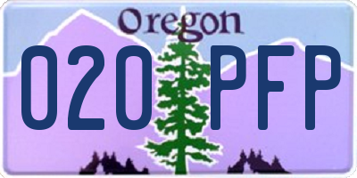 OR license plate 020PFP