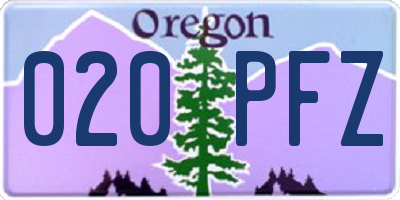 OR license plate 020PFZ