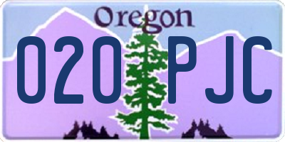 OR license plate 020PJC