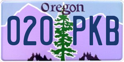 OR license plate 020PKB