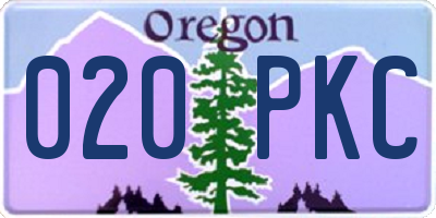 OR license plate 020PKC