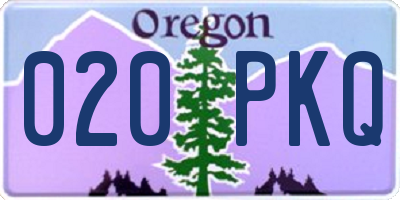 OR license plate 020PKQ